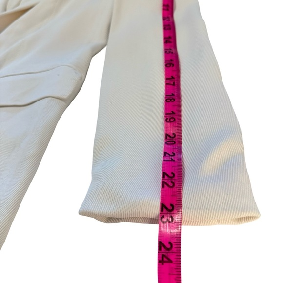 Judith & Charles White Viscose Longline Blazer One Button Size 8 - Picture 7 of 10